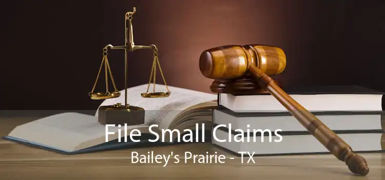 File Small Claims Bailey's Prairie - TX
