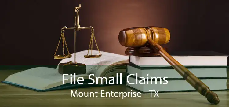 File Small Claims Mount Enterprise - TX