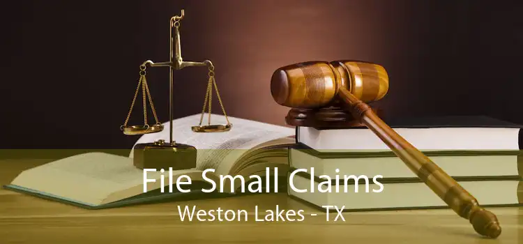 File Small Claims Weston Lakes - TX