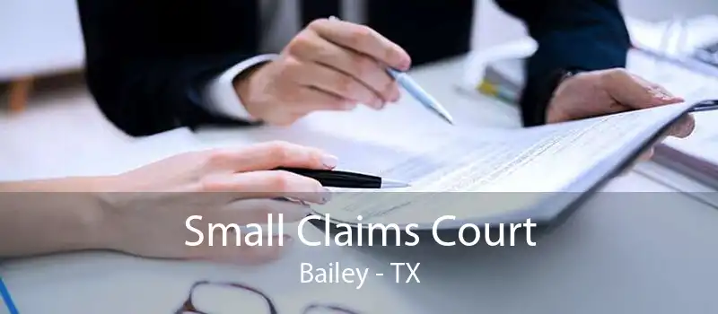 Small Claims Court Bailey - TX