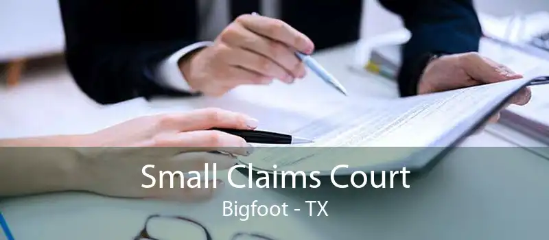 Small Claims Court Bigfoot - TX